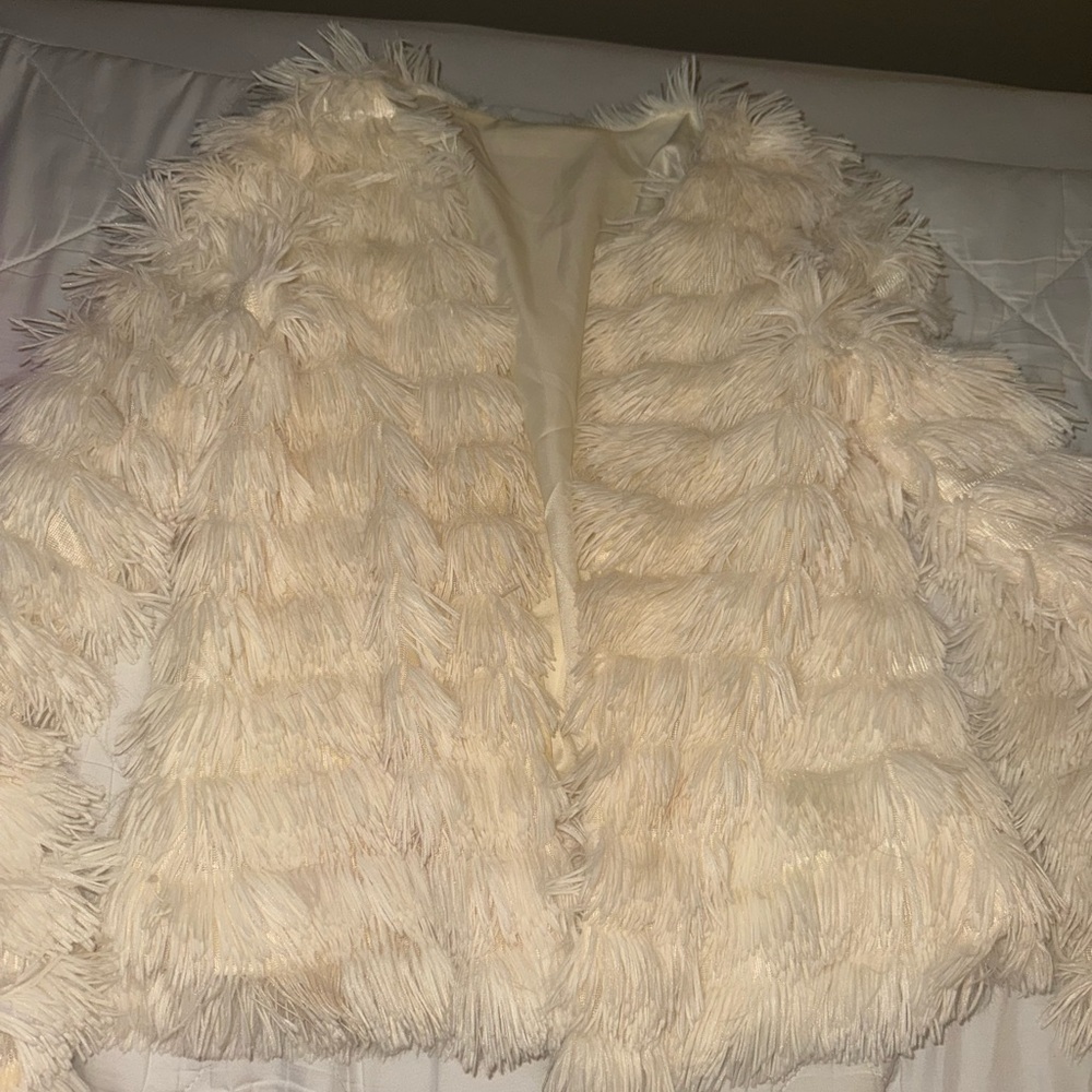 Cream Faux Fur Jacket